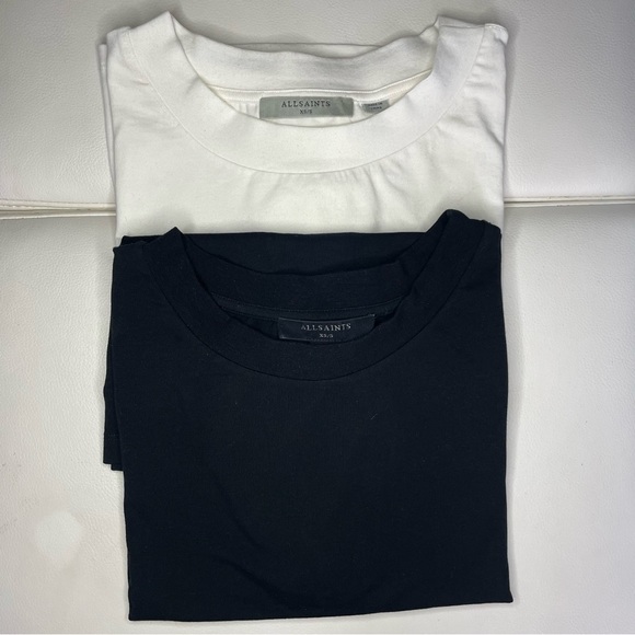 All Saints Womens Pack of Two Imo Boy Cotton T Shirt Size xs/s - Picture 12 of 12